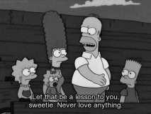 Never love anything